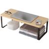 Rotating Wooden Desktop Monitor Stand and Storage Riser