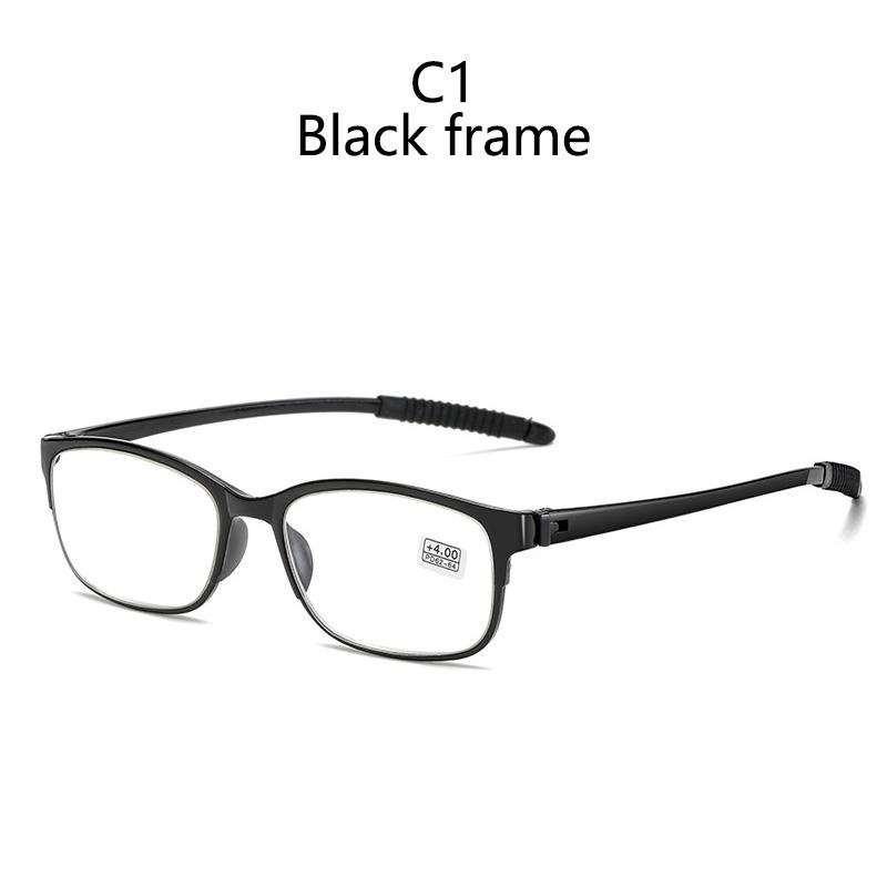 Light Weight Square Frame Fashion Reading Glasses Resin Floor Stand Elderly Optical Men Women Unisex Presbyopia Eyeglasses