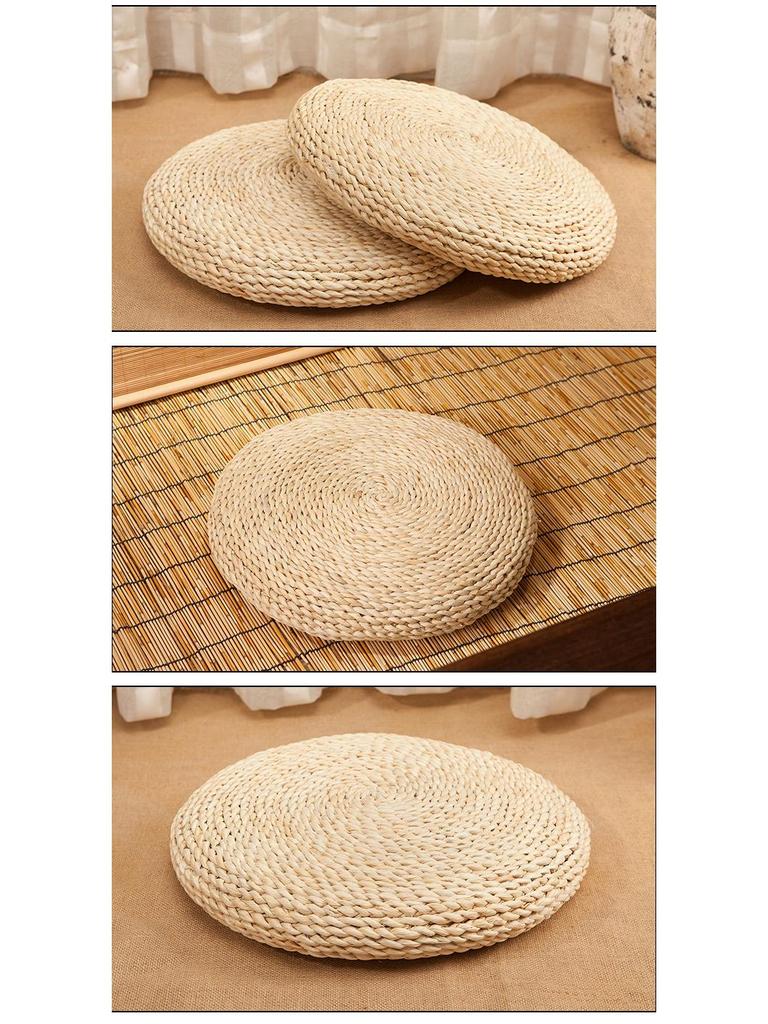 Summer Straw Tatami Meditation Cushion – Thickened Zen Rattan Weave Mat