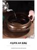 Korean Smokeless Charcoal Grill: Round Table Metal Iron BBQ & Tea Brewing Stove for Outdoors