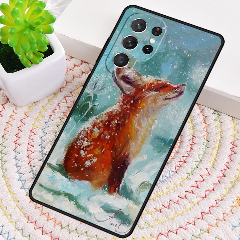Fox Art Phone Case for Samsung Galaxy note 10 pro S26 Ultra S23 S24 FE S25 S21 S22 PLUS shockproof Cove
