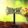 Metal Wall Art, Garden Decor, Outdoor Yard Sign, Personalized Address Stake, Housewarming Gift, Family Friend Present