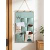 1/2pcs Linen Cotton 7Pocket Wall Hanging Storage Bag Door Back Organizer For Dorm Sundries