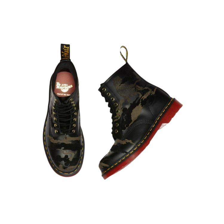 Dr. Martens 1460 Yott Leather Camouflage 15.5cm Boots Unisex Boots Black 27268001