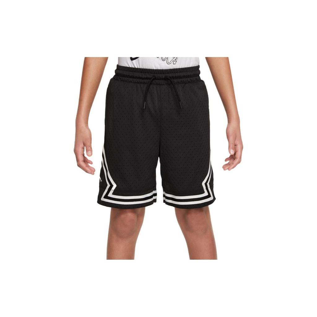 Jordan Logo Print Striped Casual Sports Shorts For Kids Kids Bottoms Black DR8097-010