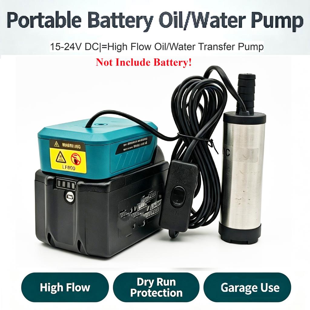 Car Electric Oil Pump For Makita 18V Lithium Battries Auto Pumping Diesel Oil Water Submersible 12L/Min Fuel Transfer Pump