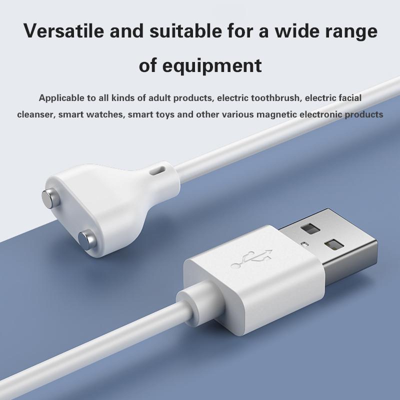 2pólový magnetický nabíjecí kabel, rozteč středů 8 mm, magnetické sání, USB napájecí nabíječka pro kosmetický přístroj, chytré zařízení