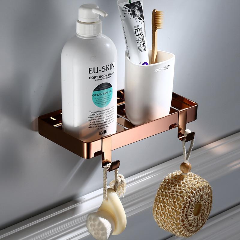 Tuqiu Rose Gold Bathroom Shelf Gold Soap Holder SUS 304 Black Bathroom Soap Dish Wall Mounted white Kitchen Storage holder