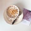 Ceramic Plate French Style Retro Floral Reliefs Food Plate Yogurt Salad Bowl Dessert Plate Dish Dinner Wedding Set Dinner Plates
