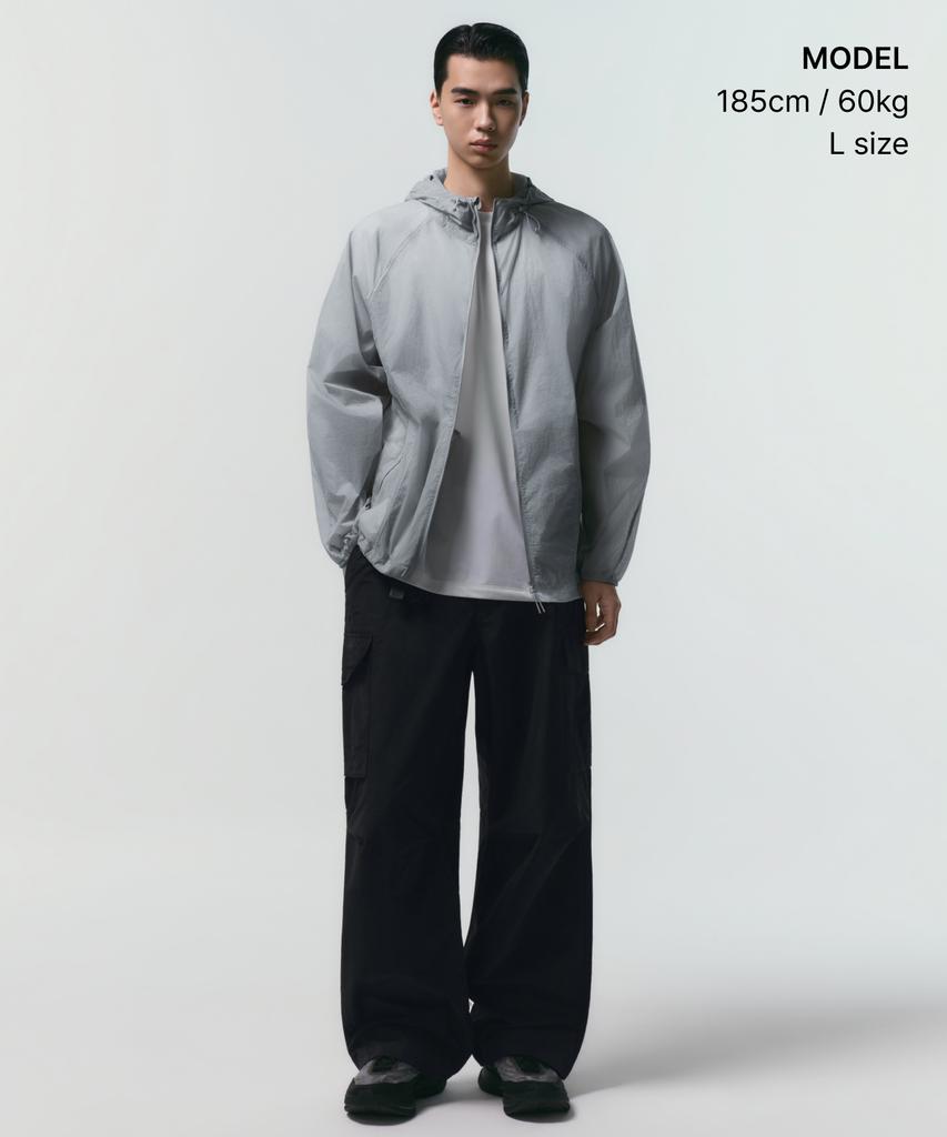 Musinsa Standard [City Leisure] Sheer Windbreaker Jacket [Light Grey]