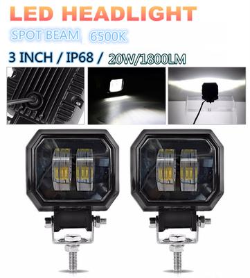 New 1x 3" 12V 24V 6500K 20W LED Light Bar Offroad Car Boat Led Work Light Spot Light