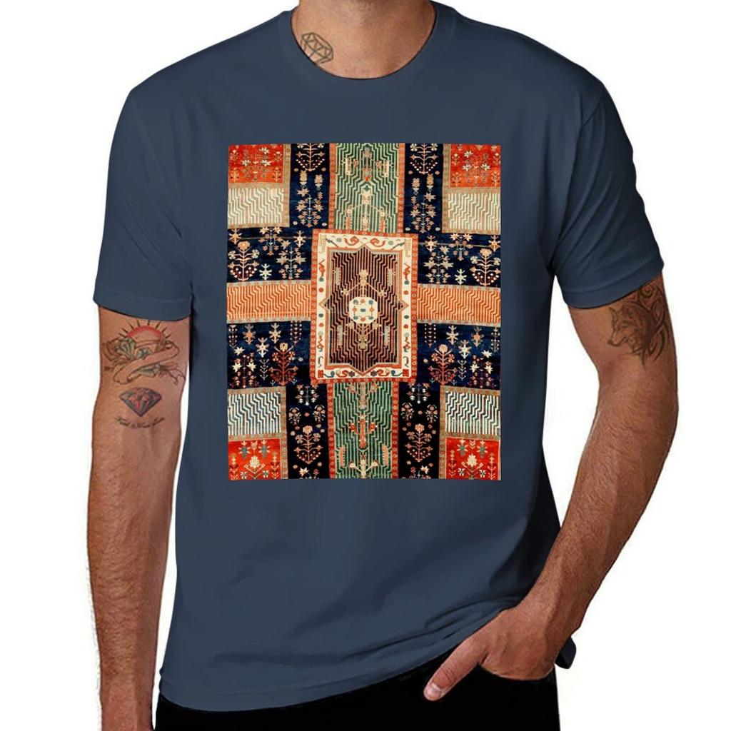 Kurdish Persian Garden Rug Print Tshirt Big Size Short Sleeve Tee For Unisex