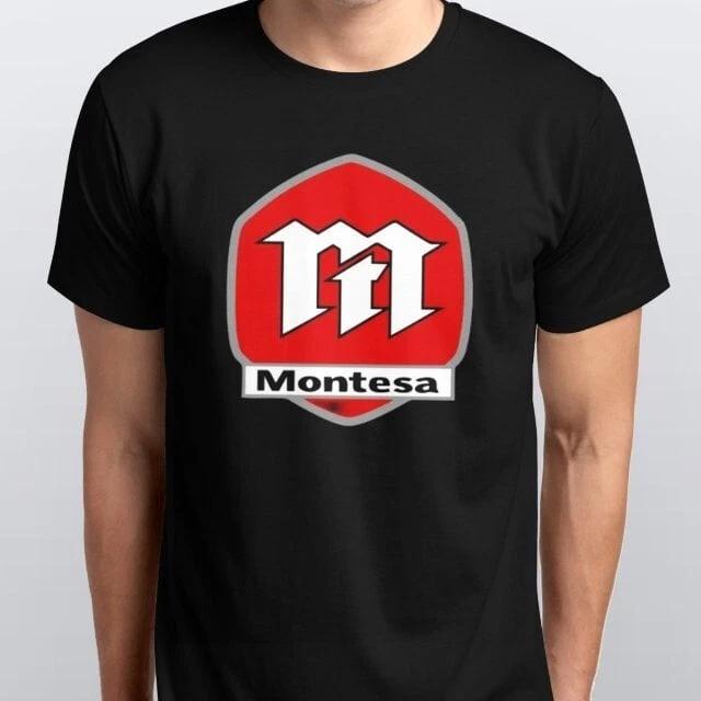 Men's and Women's T-shirts Montesa Style Motorcycle Printed T Shirt womens Mens white Black