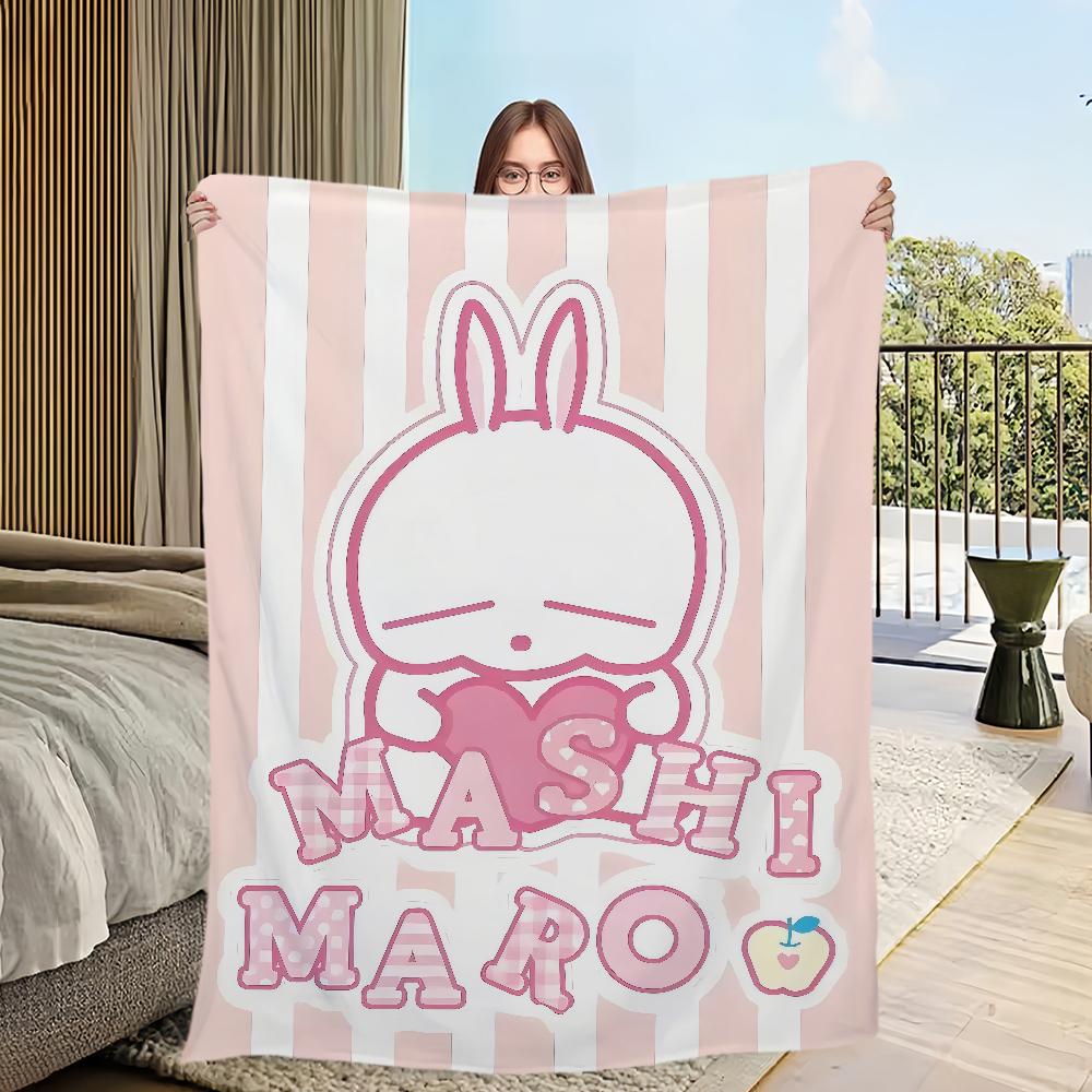 Blanket warm M-MashiMaroS soft plush blanket for sofa living room rabbit kawaii cute office bedroom travel gift Flannel