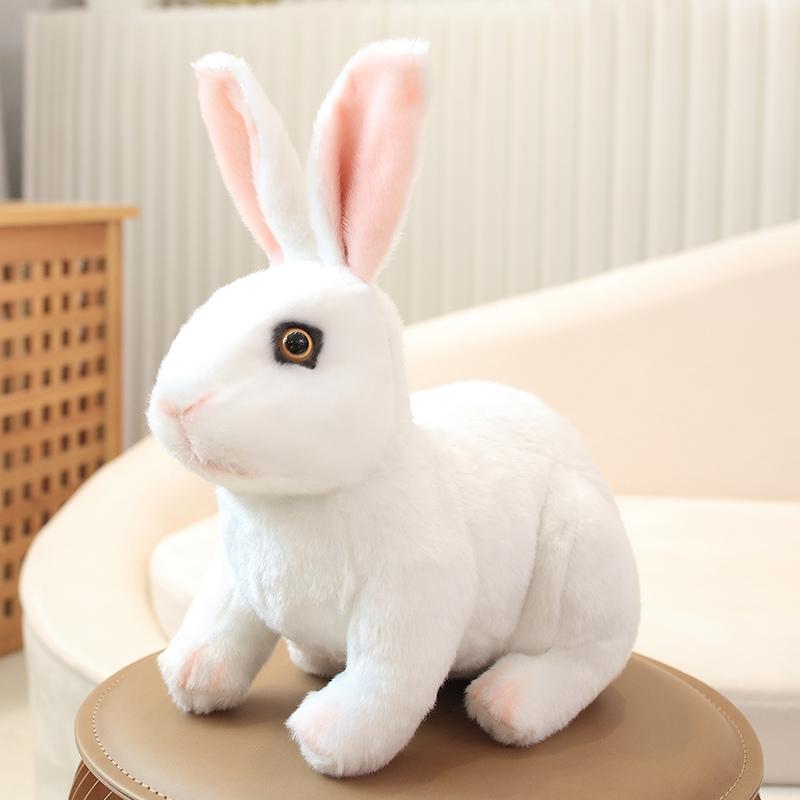 30Cm Lifelike Rabbit Cuddly Plaything Simulated Bunny Soft Buddy Plush Pet Settee Fluffy Throw Pillow Realistic Rabbit Stuffed Doll Buddies