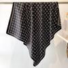 Fashion square temperament scarf women's simple border silk scarf large version square scarf 91cm sun protection shawl travel decoration new