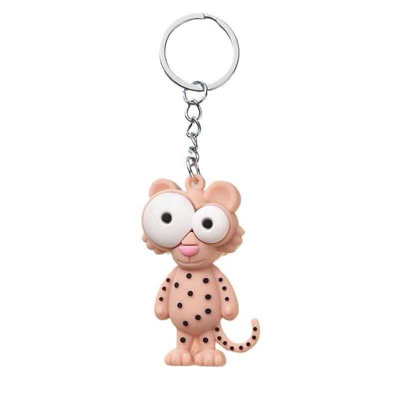 Cartoon Zoo Animals Keychain Resin Doll Couple Key Chain Men's and Women's Jewelry Bag Pendant Children Lovely Keychain