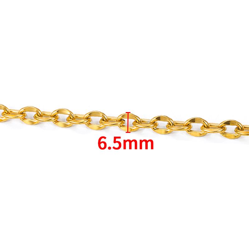 Stainless Steel Gold Chain for DIY Jewelry: Necklace & Bracelet Fashion Accessory