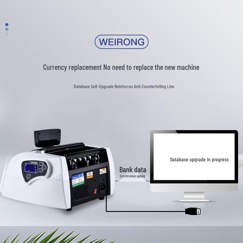Weirong WR-X8 Smart Voice Dual-Screen Money Counter CN plug (adapter included)