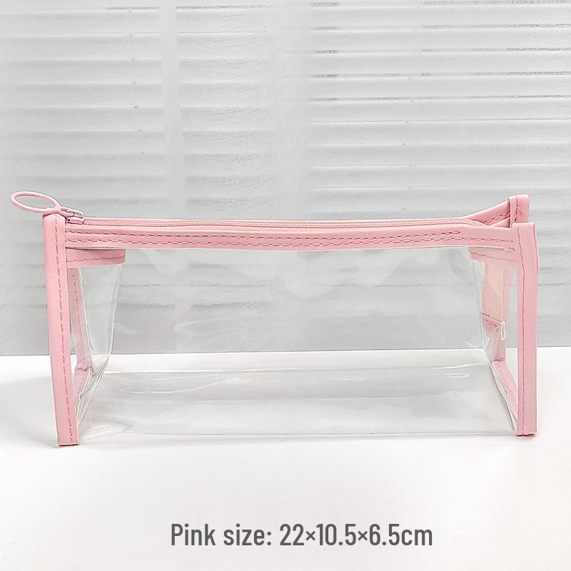 Transparent Multi-functional Pencil & Cosmetic Bag - Large Capacity, Waterproof, Student and Travel-Friendly