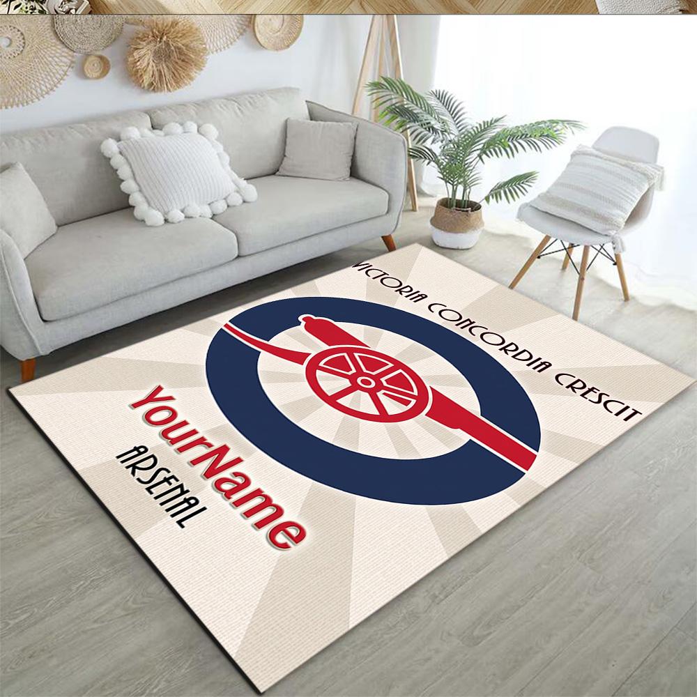 Arsenal Customize Text Carpet Suitable for Bedrooms Foyer Dining Room Study room Antislip Carpet Office home decor Best for Christmas