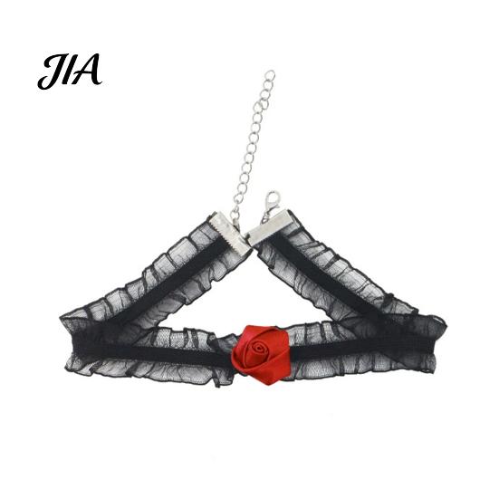Atmospheric Photo Hairband Halloween Spider Web Headband, Black Lace Choker Collar with Rose, Adults Teenagers Costume Accessory for Women Girls,