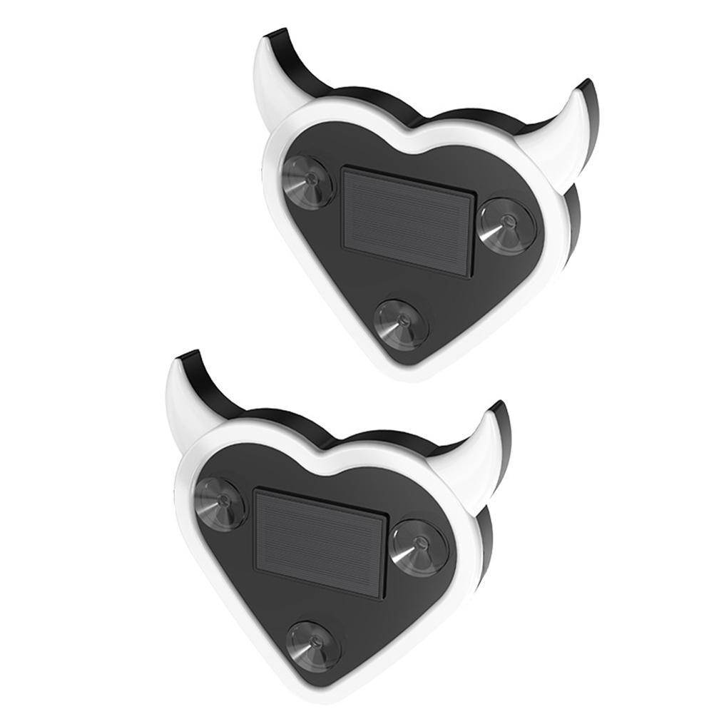 Car Window Devil Heart Light LED Ambient Mood Lamp Solar USB Rechargeable Atmosphere Neon Lights Exterior Interior Decoration