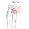 1 x rosa Sakura-Blumen, Metall-Lesezeichen, exquisite Kirschblüten-Büroklammer