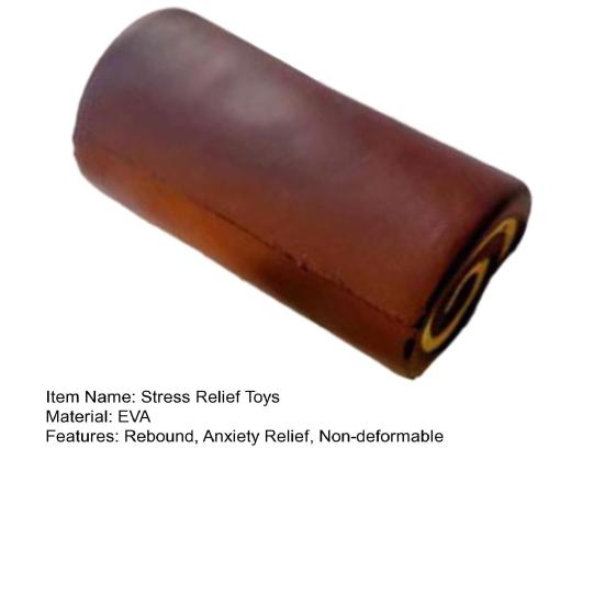 Egg Roll Slow-Rising Squeeze Toy Soft EVA Fidget for Stress Relief Realistic Dessert-Themed Decompression Gadget for Kids Adults