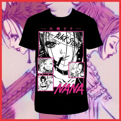 Summer Japanese Anime T-shirts Nana Osaki Men T-Shirt Black Stones Manga Anime Graphic Tee Shirt Funny Clothes for Men Women