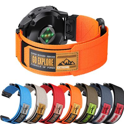 22mm 26mm QuickFit Watch Band For Garmin Fenix 8 7 7X 6 6X 5X Plus/Epix Pro Gen 2 47mm 51mm/Tactix 7/Enduro 3 Sports Nylon Strap