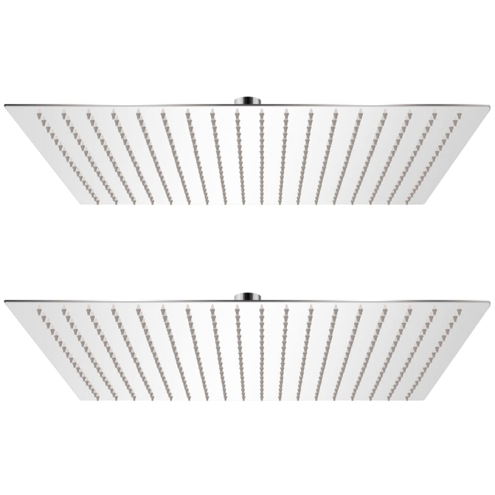 Pomme de douche plongeante 2 pcs Acier inoxydable 50x50 cm