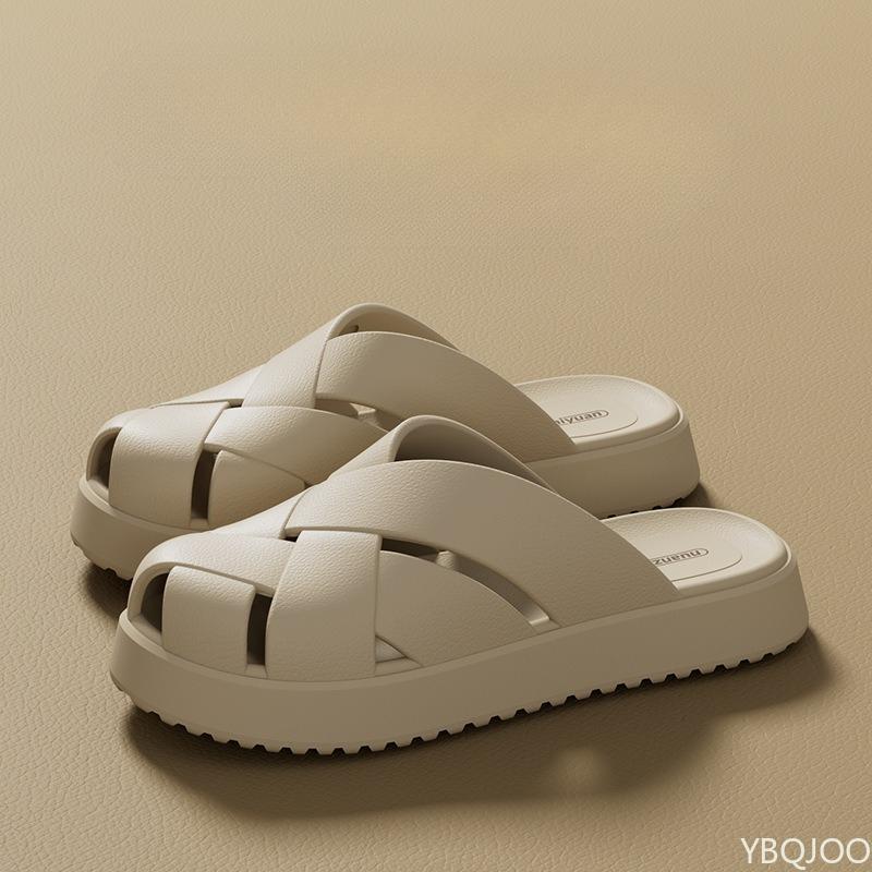 Summer anti slip wear-resistant EVA slippers with soft toe cover comfortable breathable summer anti slip outdoor cool slippers 38-39