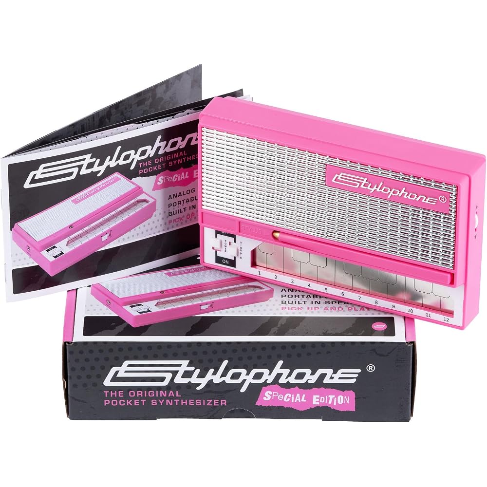 Stylophone Special Edition Pink Pocket Synthesizer with Punk Pink Design