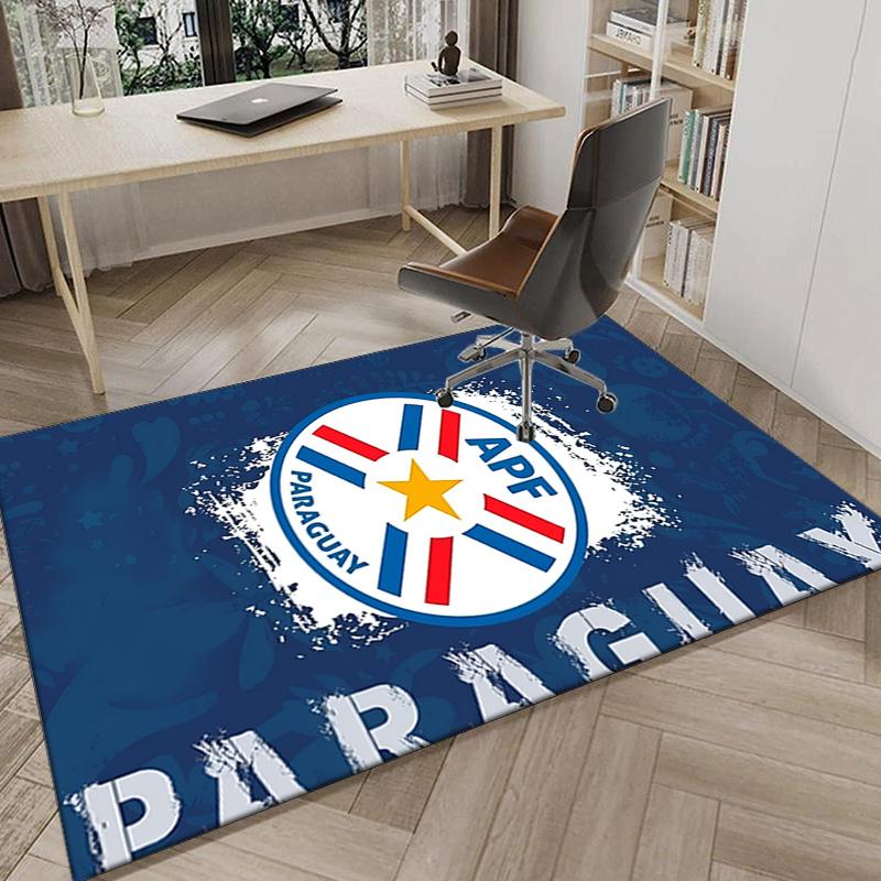 Paraguay Football Federation Emblem Area Rug Office Rug, Chair Rug, Decor Carpet Livingroom Bedroom Mat, Large Size Fan Gifts Christmas Gifts