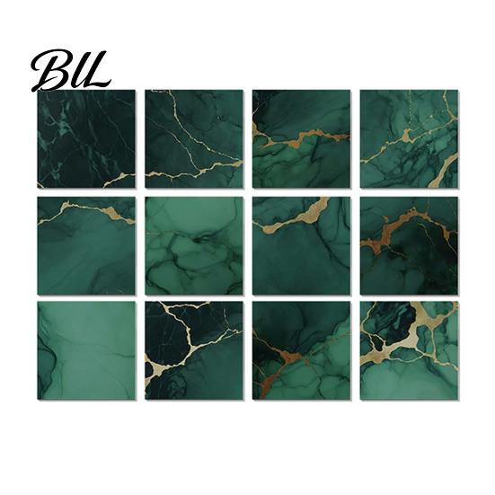 Scratch Resistant Wall Decor for Home 12PCS Imitation Marble Pattern Stickers, Self-Adhesive Waterproof EVA Realistic Stone Texture Stickers