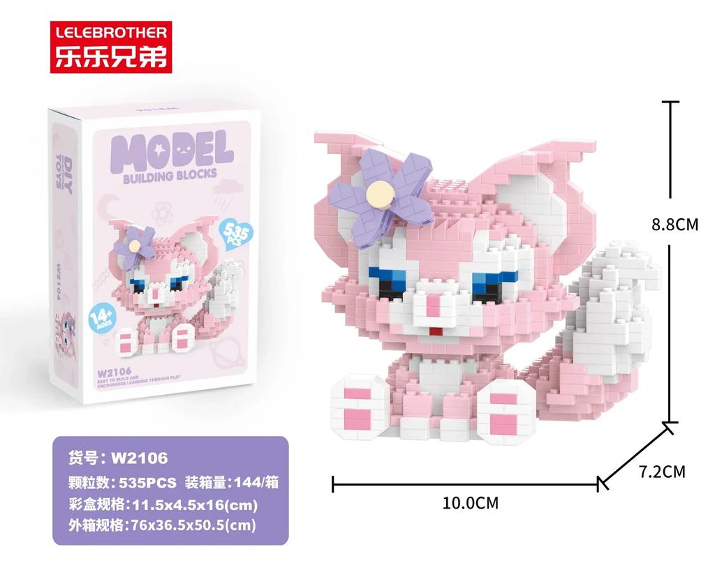 Sanrio Anime Bausteine Kawaii Hello Kitty Kuromi MyMelody Cinnamoroll Diamant Bausteine Puppe Spielzeug Kinder Geburtstagsgeschenk