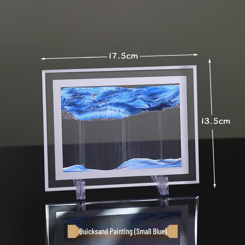 Kulatá přesýpací hodiny 3D s tekutým pískem Domácí dekorace - Vysoce kvalitní stolní ozdoba do obývacího pokoje
