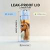 1PC Chestnut Brown Horse Head Print 750ml Color Plastic Sports Water Bottle Leakproof Flip Straw Lid Suitable for Sports Office Home Use