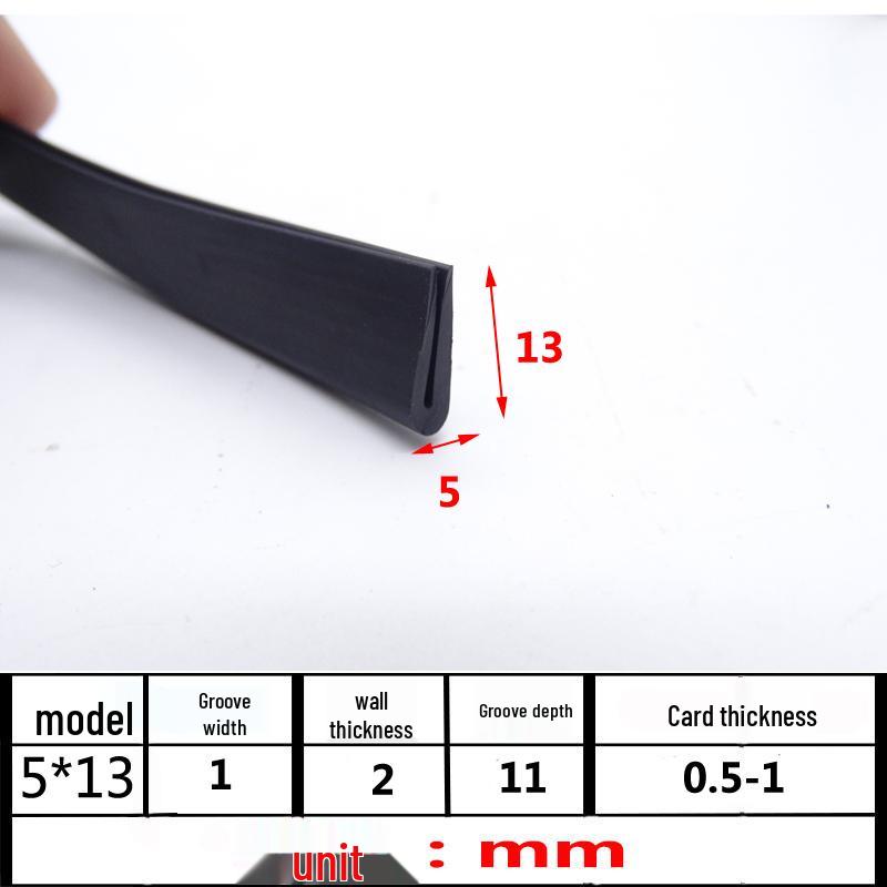 U-Shaped Rubber Anti-Collision Edge Seal Strip for Glass and Steel Plates