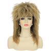 HAIRJOY Perruque Costume Synthétique Années 80 Tina Diva pour Femmes Grande Blonde Rocker Mullet Perruques Glam Punk Rock Rockstar Perruque Cosplay