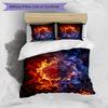 LOSC Lille FC Printed 3PCS Bedding Set Breathable Duvet Cover with Pillowcases Decorative Bed Linen for Bedroom Home