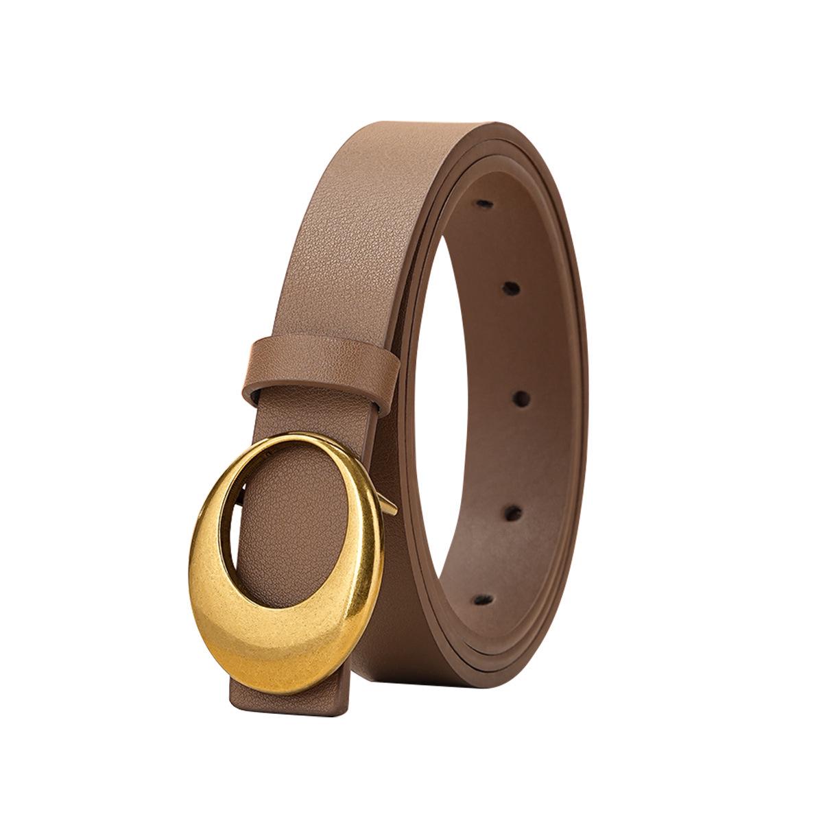 Women s Genuine Leather Double-Sided Belt - Versatile, Fashionable, and Decorative 105 cm