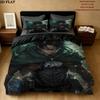 Attack Titan Pattern Bedding Quilt Set Quilt Cover Pillowcase Home Birthday Gift(1 * Duvet Cover + 2 * Pillowcase, Without Core)