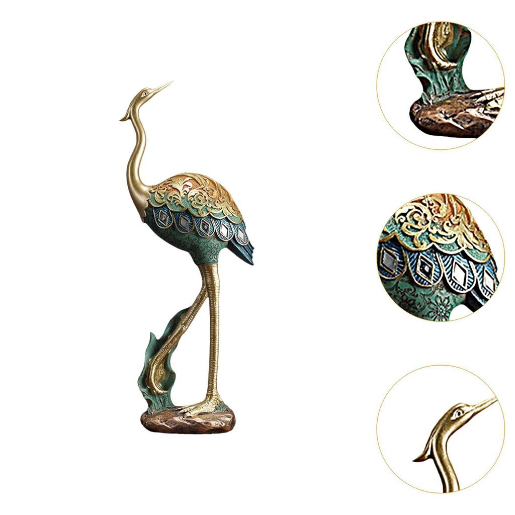 Animal Crane Statue Sculpture Resin