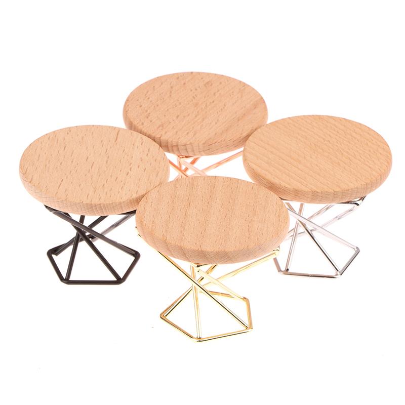 1/12 Dollhouse Simulation Coffee Table Round Tea Table Model Doll Home Miniature Furniture Decor Micro Scene Construction Props