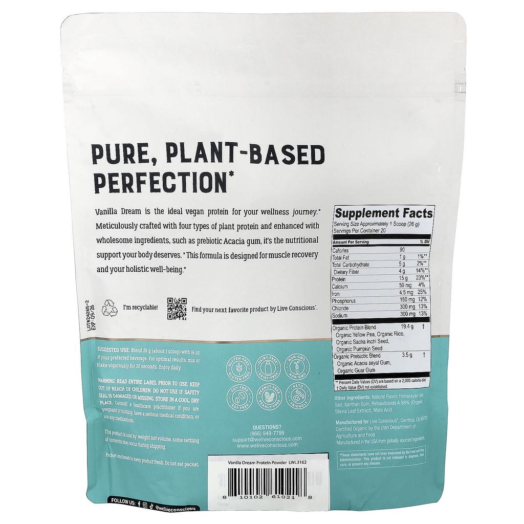 Vegan Protein, Vanilla Dream, 520G (1.15Lb)
