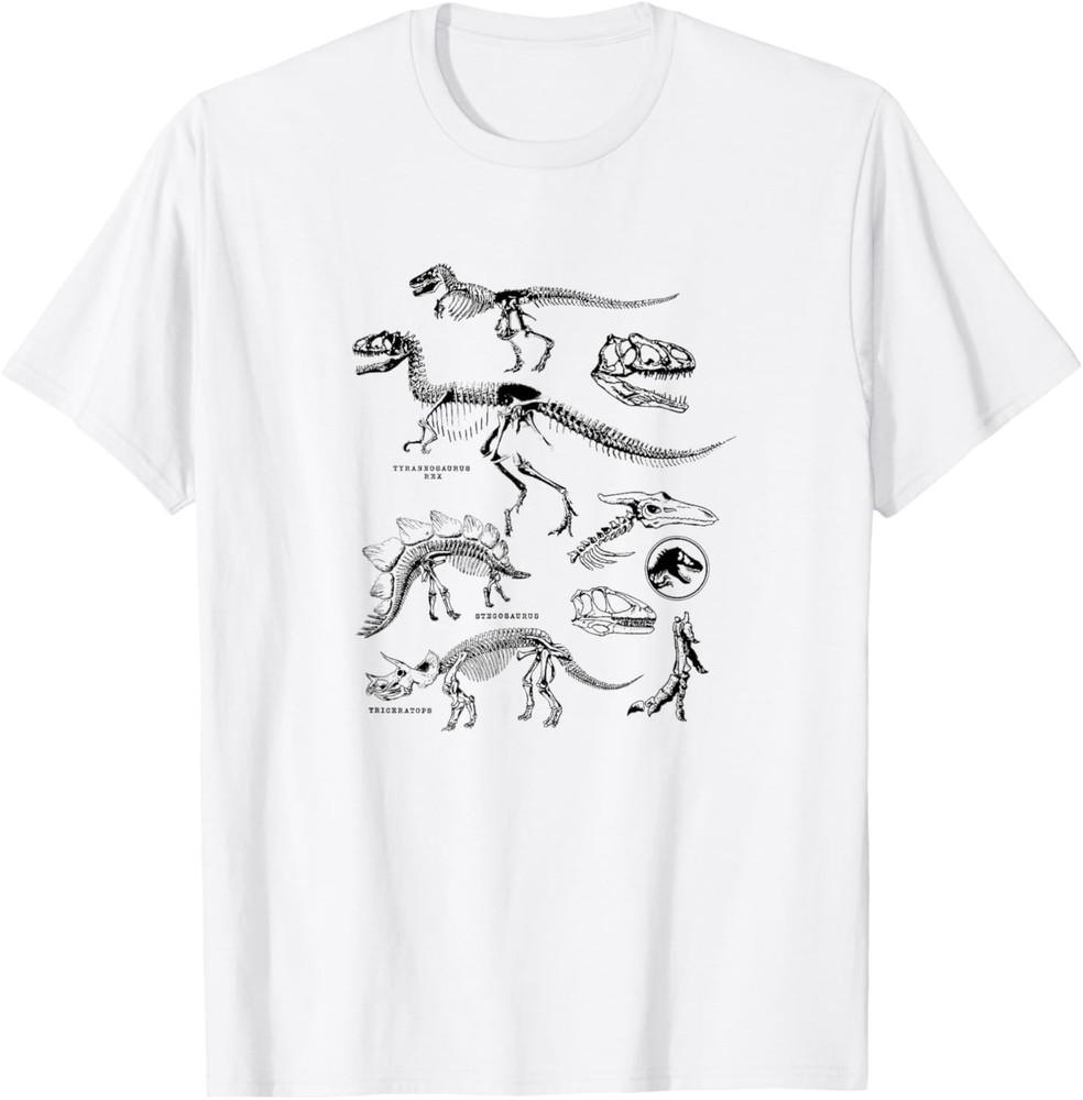 Jurassic Park Dinosaur Fossil Chart T-Shirt