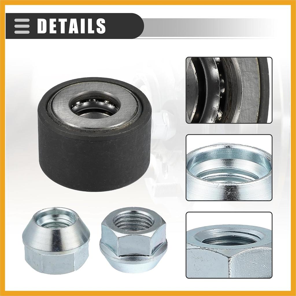 Universal Wheel Stud Installer Tool, Tire Stud Tool, M12x1.25 M12x1.5 M14x1.5, Iron, with 3/4" Hex Wheel Lug Nuts, Silver Tone, 1 Set Replacement