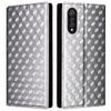 For Cubot X70 Case Rhombus Imprinted PU Leather Magnetic Auto-absorbed Phone Cover